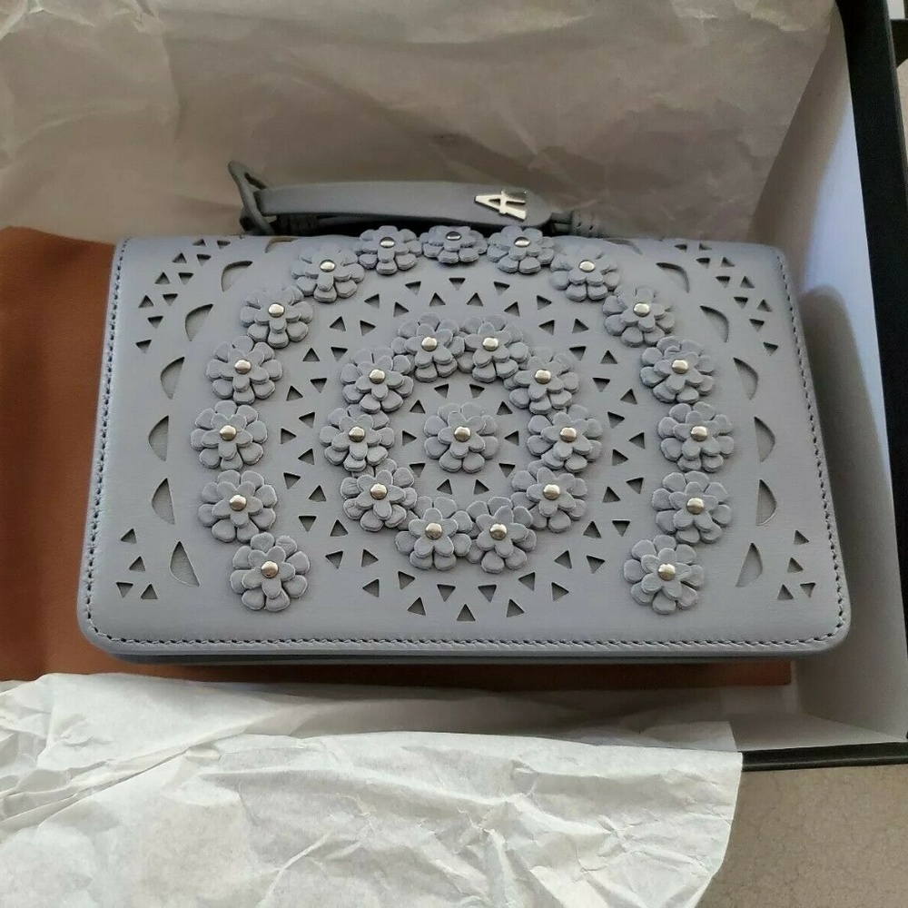 Azzedine Alaia Franca floral leather shoulder bag